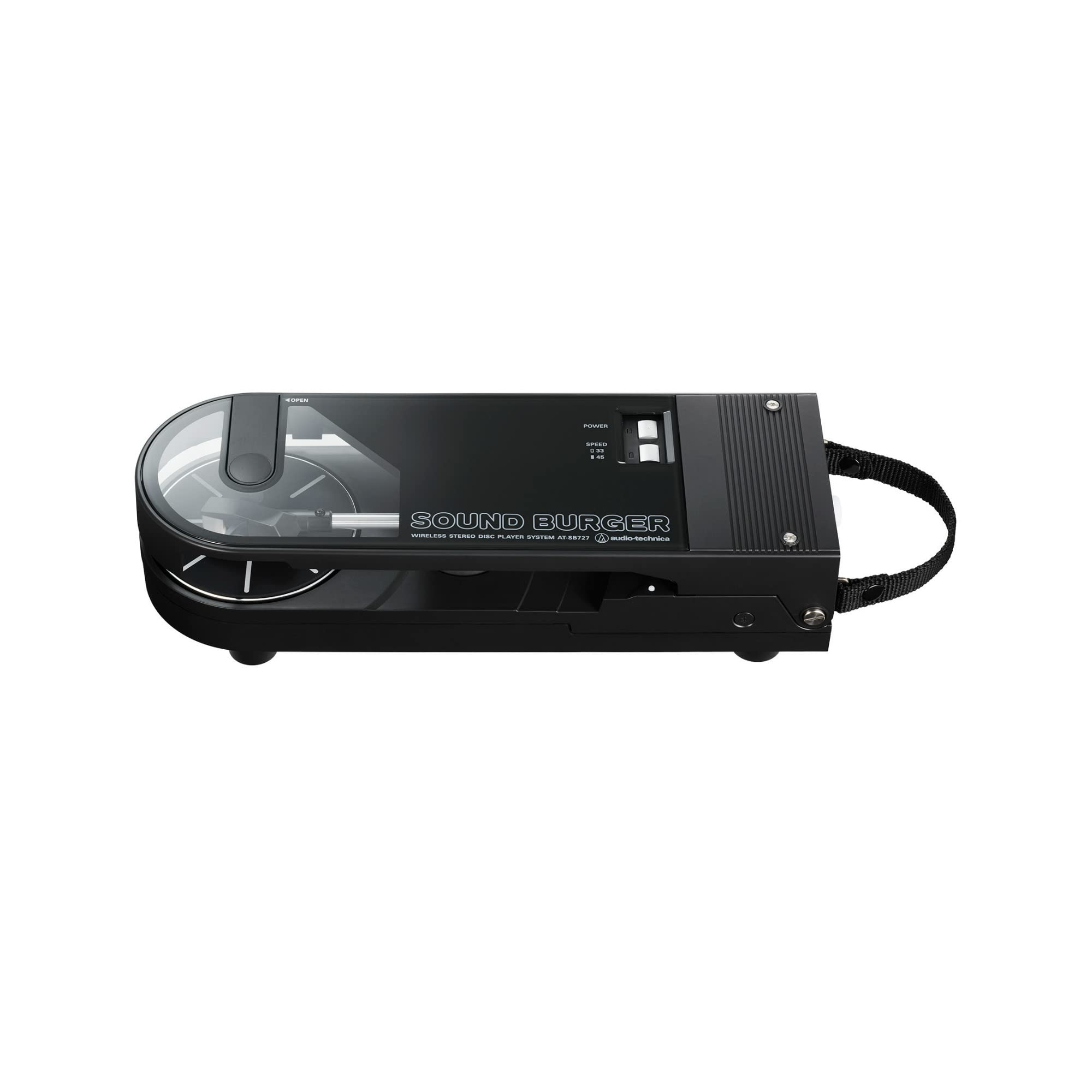 Audio Technica AT SB727 Sound Burger Portable Bluetooth Turntable, Black