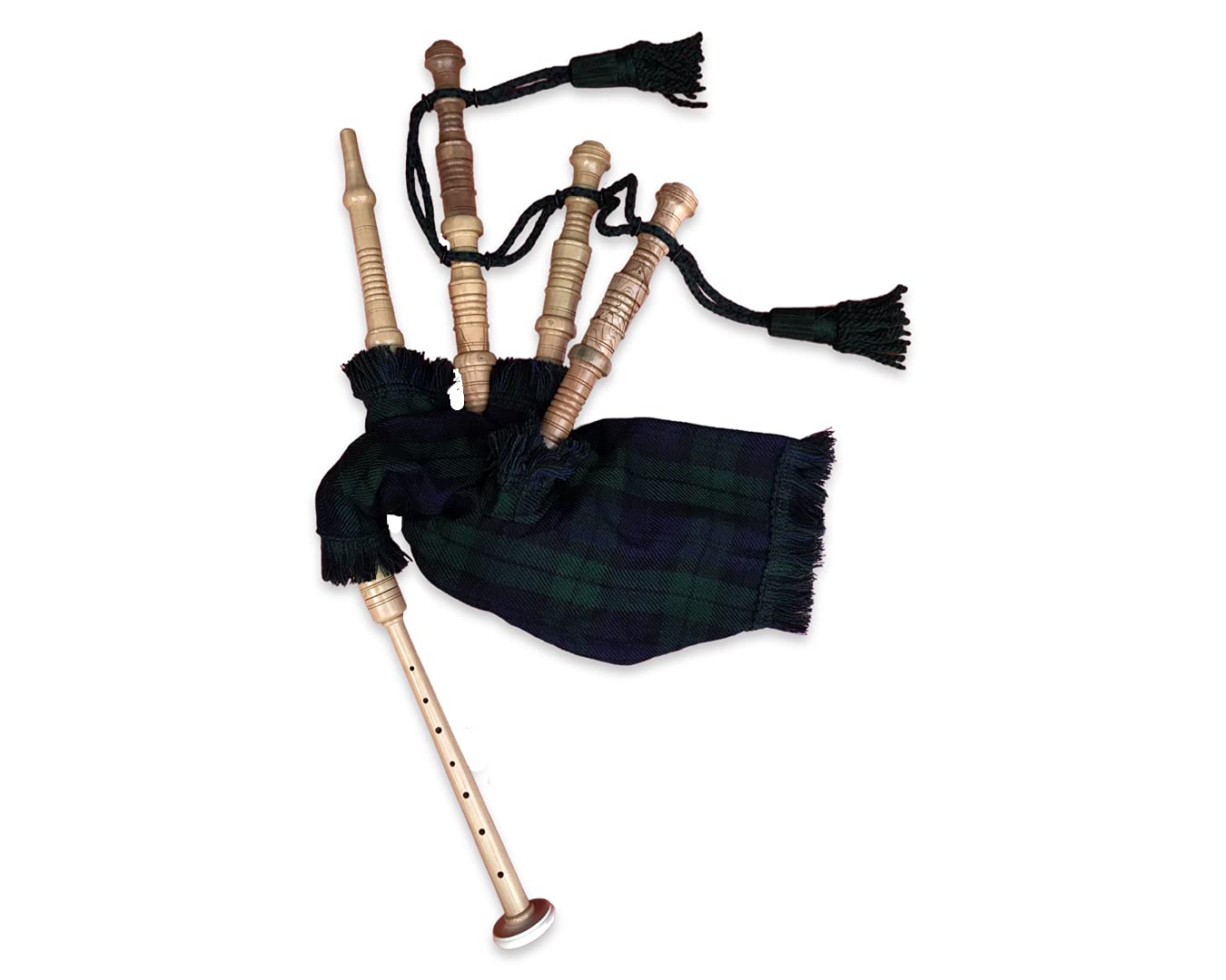 Mcwilliams Mini Miniature Bagpipe, Bagpipe For Beginners Playable Toy Gift (Blackwatch)