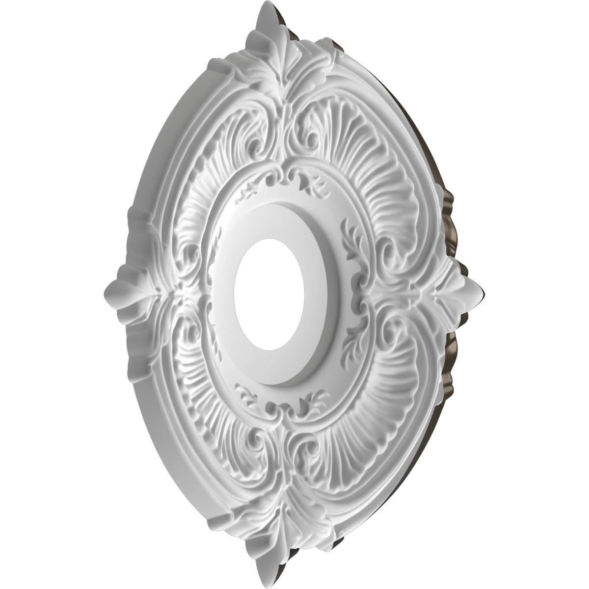 Ekena Millwork Cmp16Atcdb Attica Thermoformed Pvc Ceiling Medallion (Fits Canopies Up To 5 5/8''), 16''Od, Metallic Dark Bronze