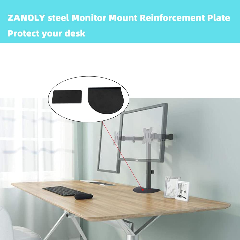 Steel Monitor Mount Reinforcement Plate,Monitor Arm Reinforcement Plate For Fragile Tabletop, Monitor Mount Reinforcement Plate