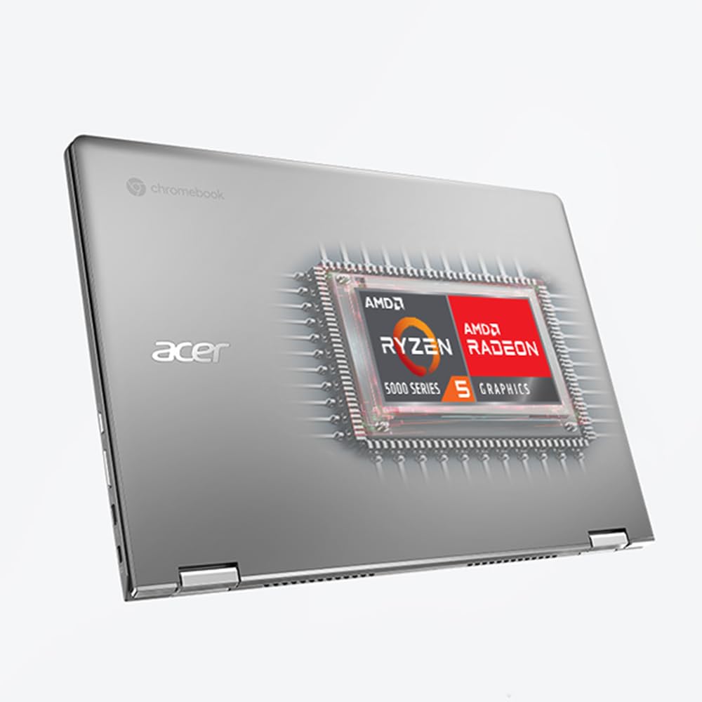Acer Chromebook Spin 514 Cp514-3Hh-R6Vk Laptop | Amd Ryzen 5 5625C | 14 Fhd Ips Touch Display | 8Gb Lpddr4X | 128Gb Emmc | Wi-Fi