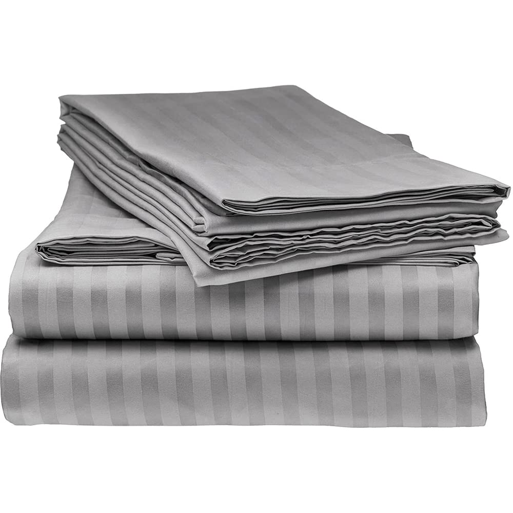 Twin Italian Prestige Collection Striped Bed Sheet Set   1800 Luxury Soft Microfiber Hypoallergenic Deep Pocket 3 Piece Bedding