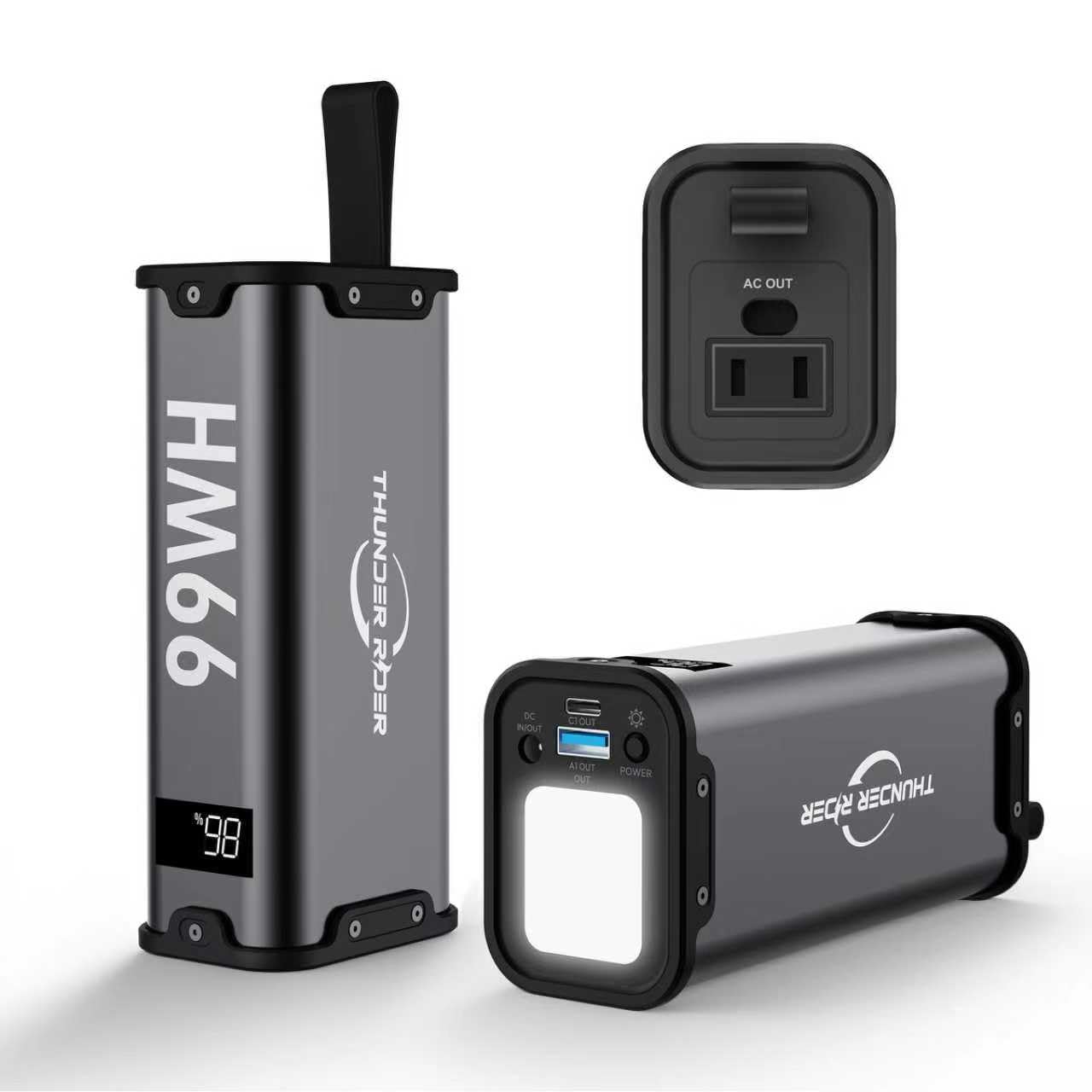 Portable Power Station 99.99Wh Camping Lithium Battery Solar Generator Large Power Bank with AC Outlet 70W for Home Backup Outdo