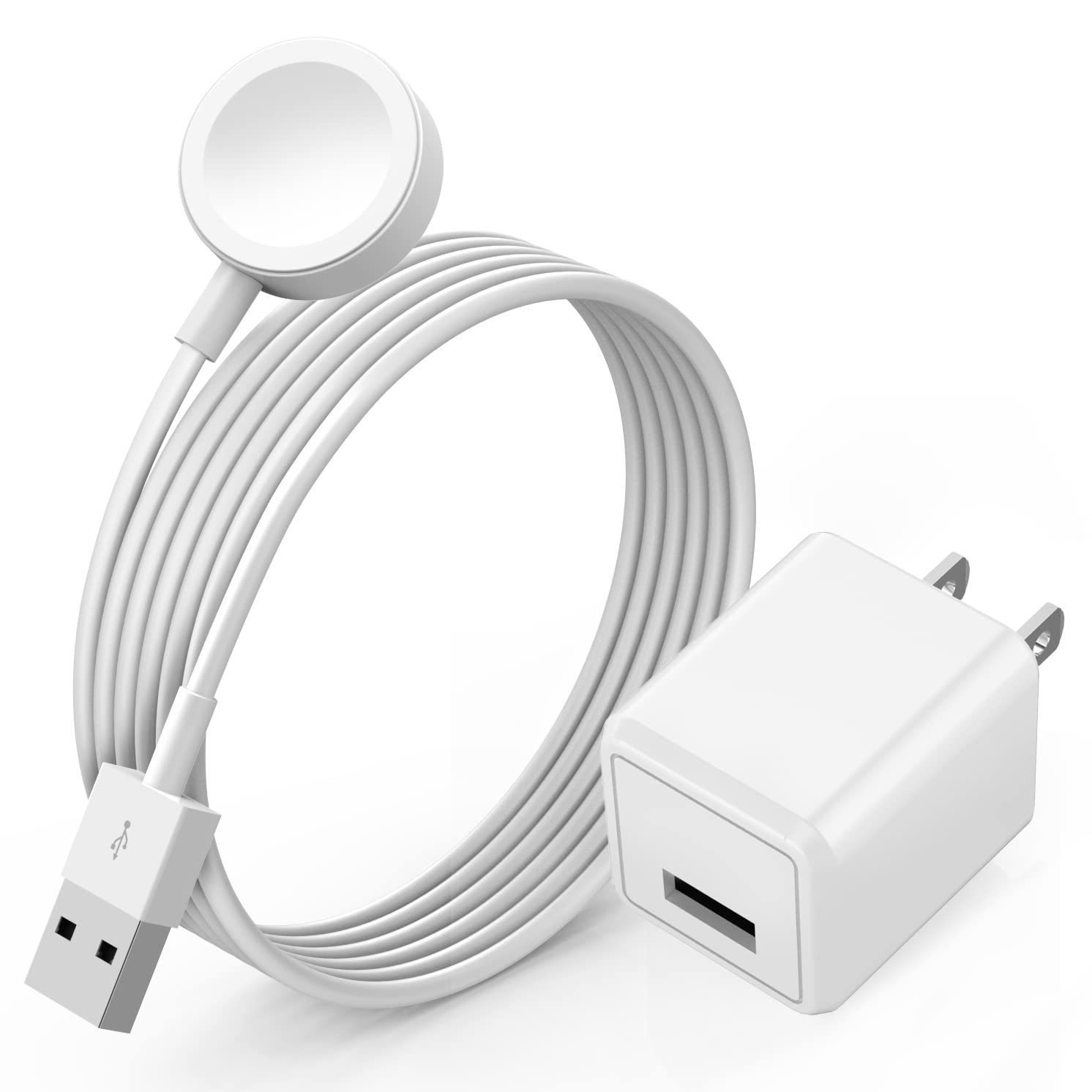 Watch Charger For Apple Watch Charger, Long 6.6Ft Iwatch Portable Wireless Fast Charging Cable Cord With Usb Wall Charger Plug A