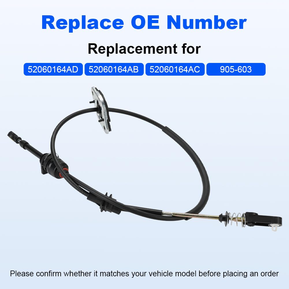 Wmphe Automatic Transmission Shift Cable Compatible With Jeep Wrangler 3.8L V6 2007-2010 Replacement For 52060164Ad 52060164Ab 5