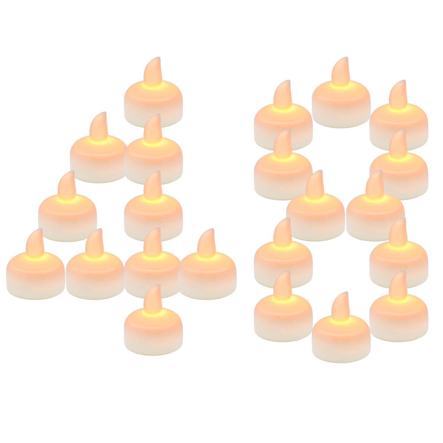 TLNFHRPI 48pcs Warm White Flameless Waterproof LED Floating Tealights Candles for Aquatic Ambiance - Wedding, Party, Spa