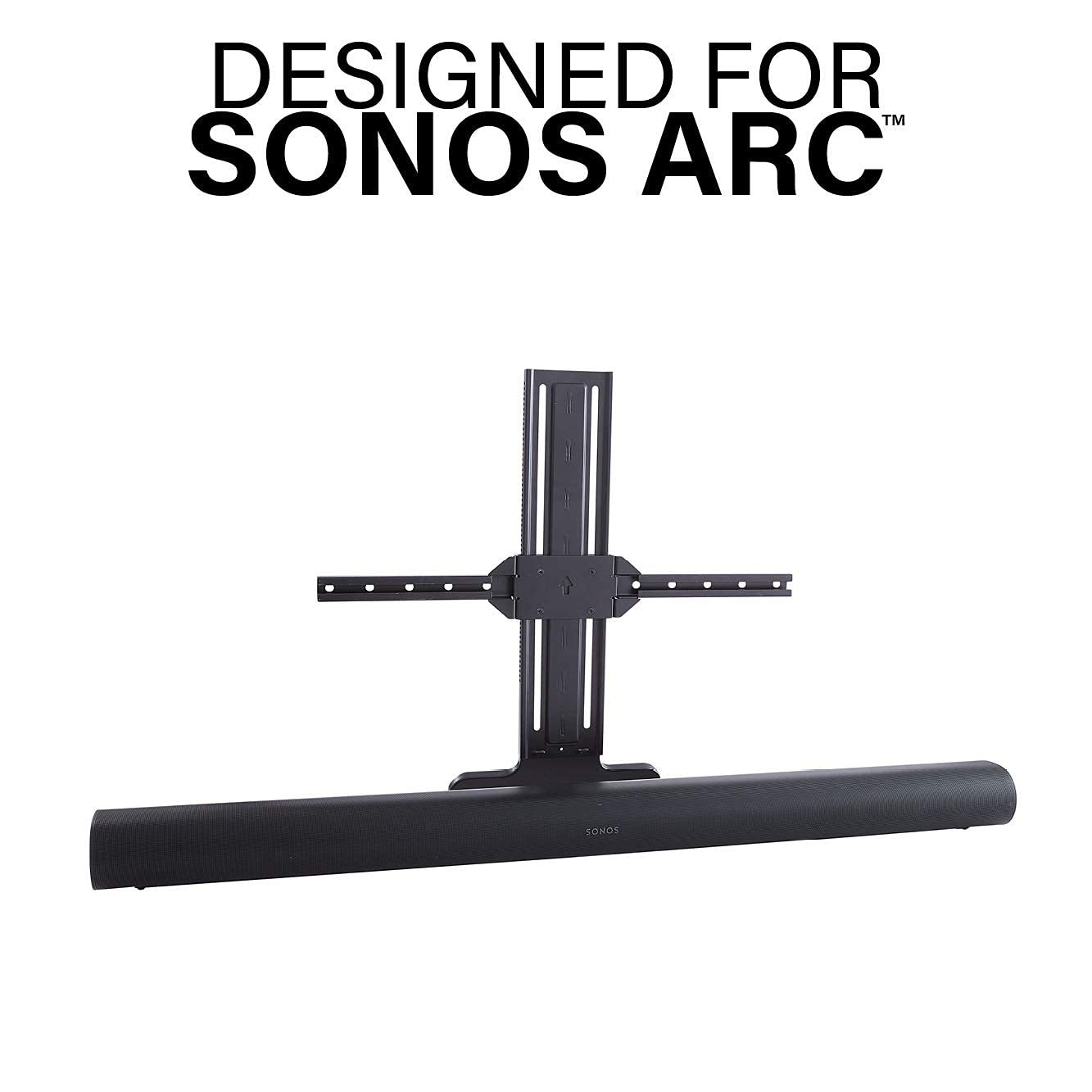 Sanus Soundbar Tv Mount Designed For Sonos Arc Sound Bar   Height & Depth Adjustable For Dolby Atmos   Universal Compatibility O