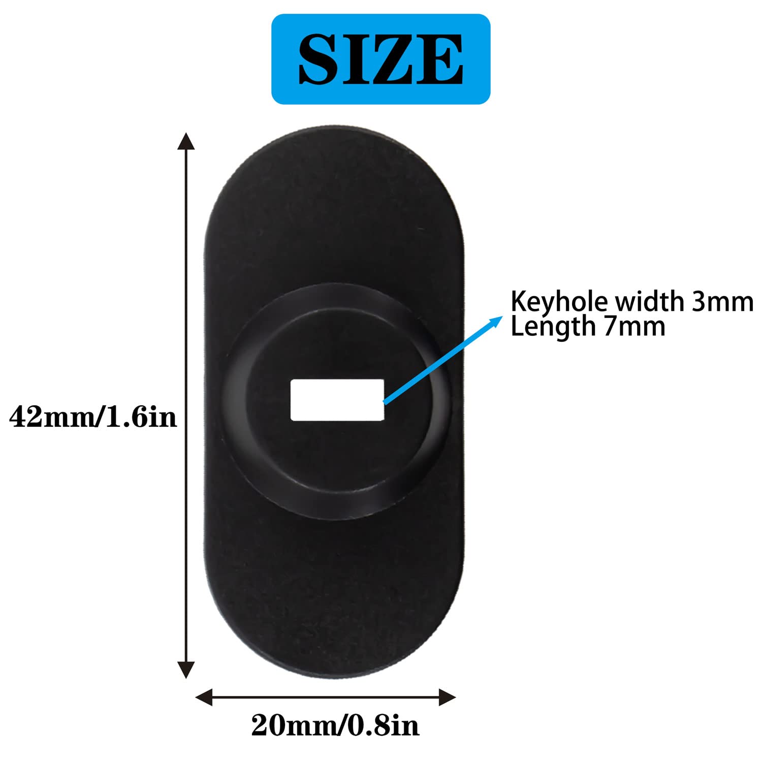 Zolunu 5Pack Anti Theft Self Adhesive Security Plate With Slot For Cables To Lock Down Laptops, Mac Book, Tablets, Ipad, Or Othe