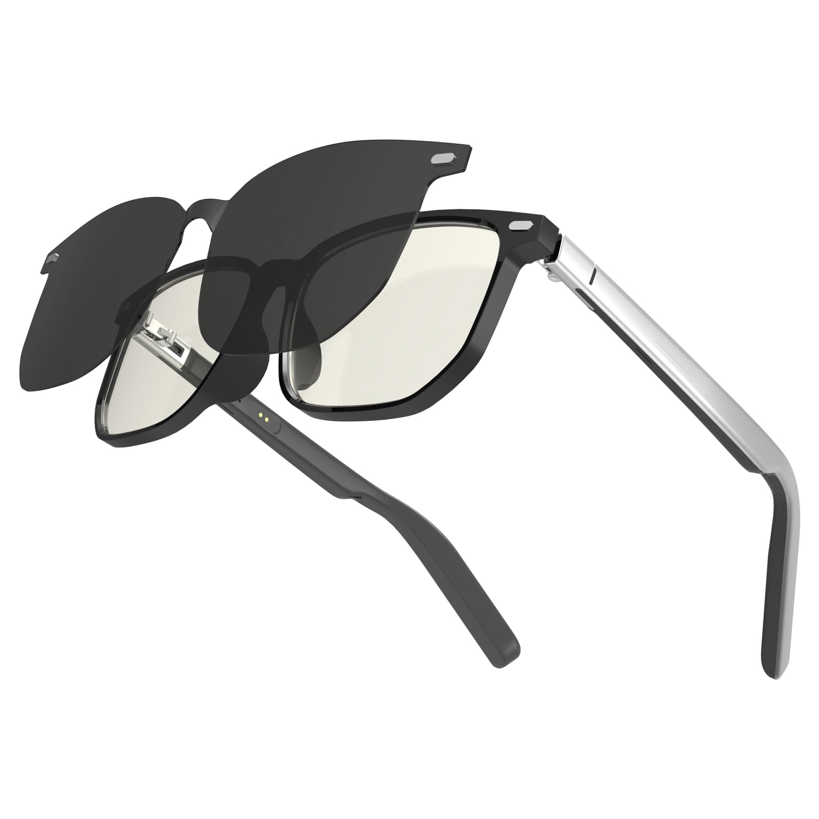 WGP Smart Audio Bluetooth Glasses for Men and Women, Blue Light Blocking Lenses with Sunglasses Magnetic Lenses, Open Ear Speake