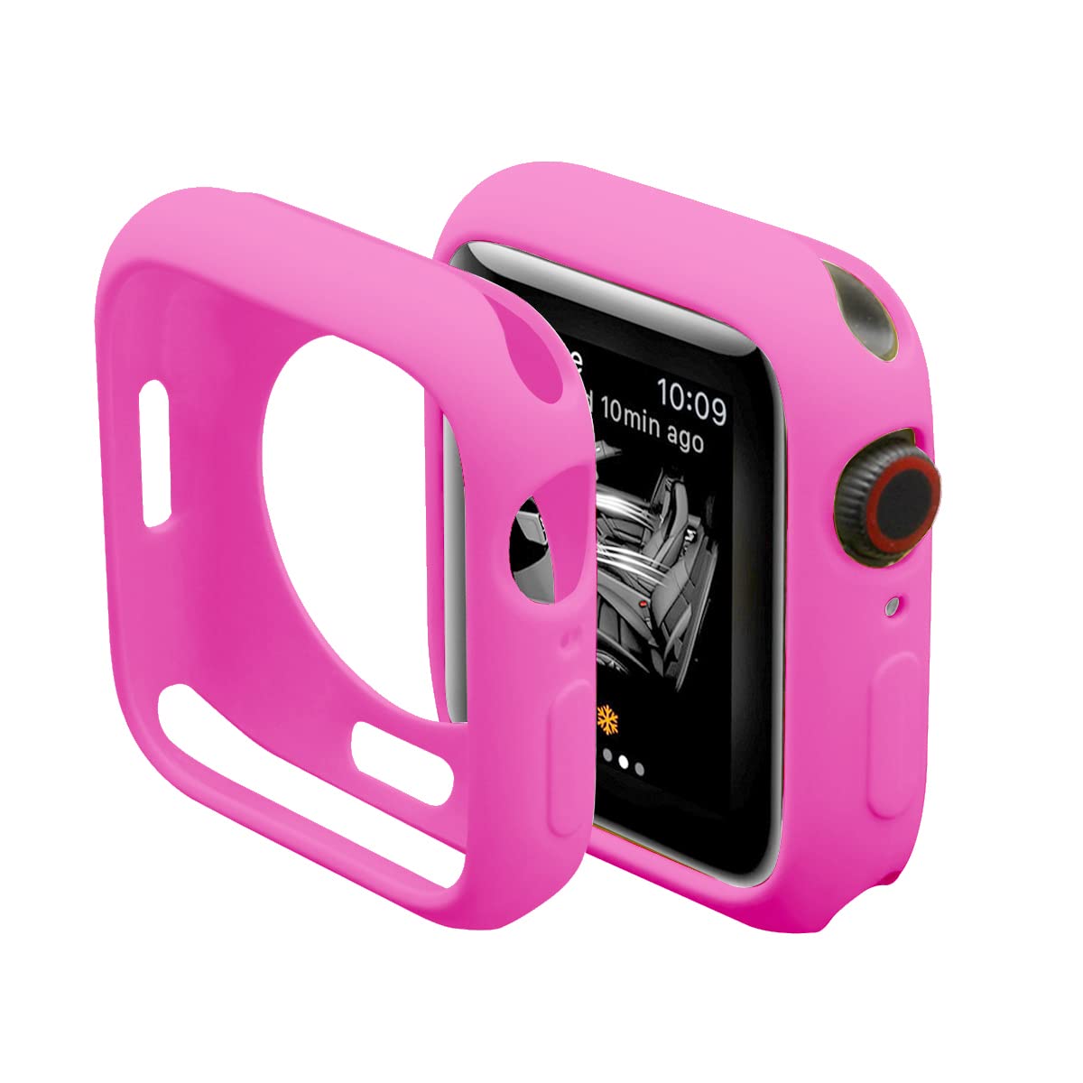 Hontao Ultra Thin Soft Tpu Shockproof Bumper Case For Iwatch Apple Watch Series Se 6/5/4 Barbie Pink 44Mm
