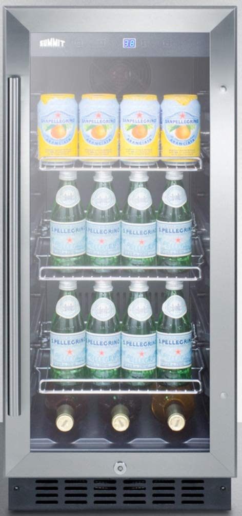 Summit Scr1536Bgcss Undercounter Beverage Refrigeration, Glassstainless Steel