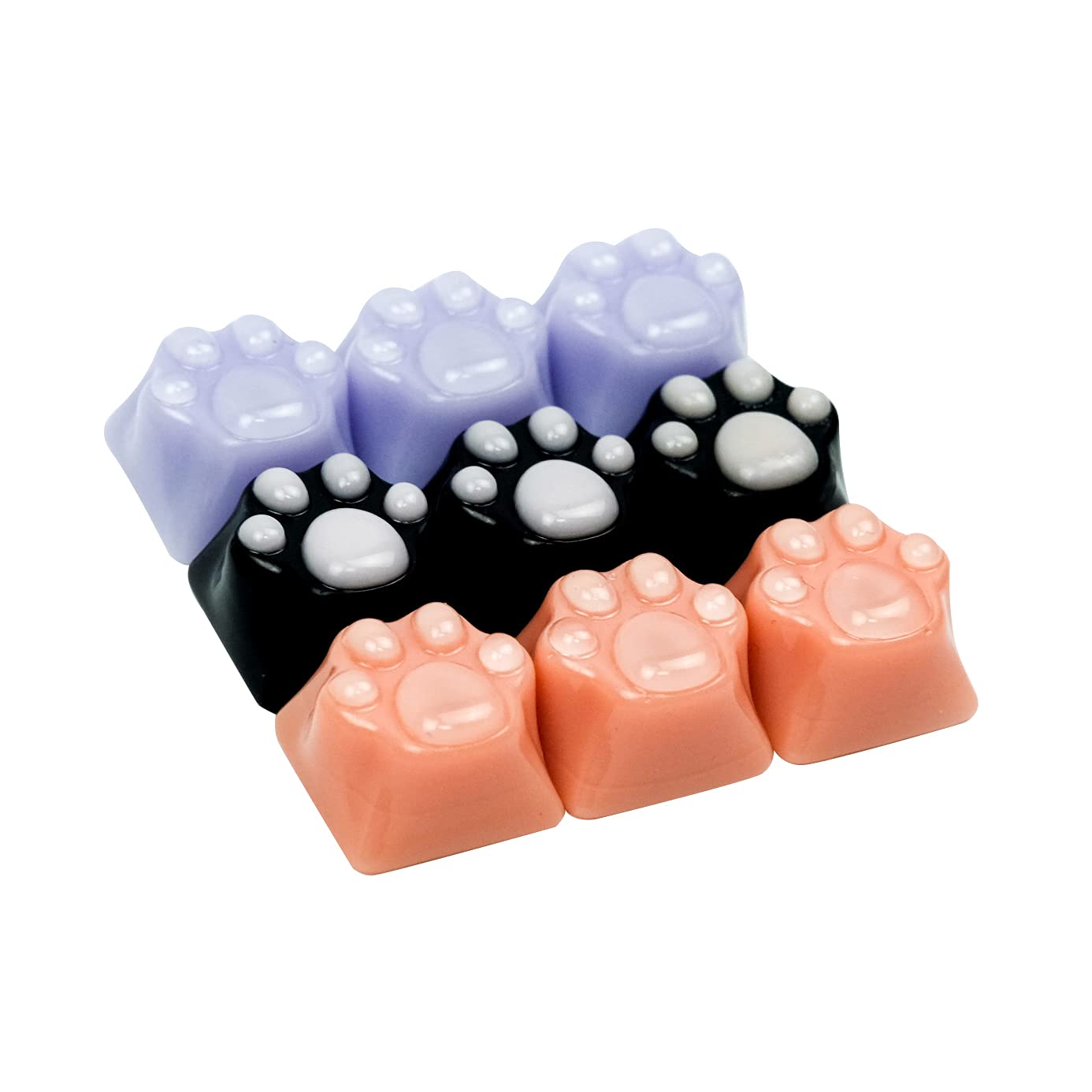 Capsmiths Cat Paw Artisan Keycap Set   Mx Mechanical Gaming Keyboards (Purple)