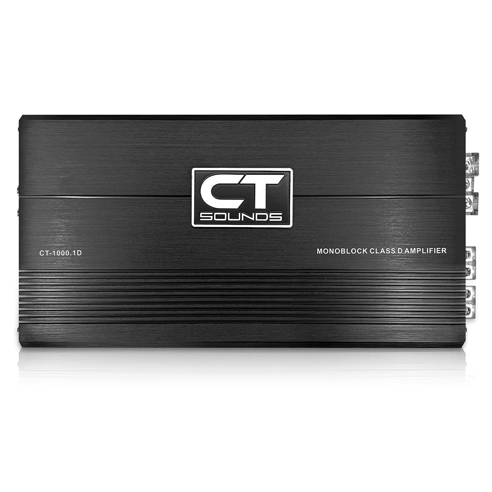 Ct Sounds Ct 1000.1D Compact Class D Car Audio Monoblock Amplifier, 1000 Watts Rms