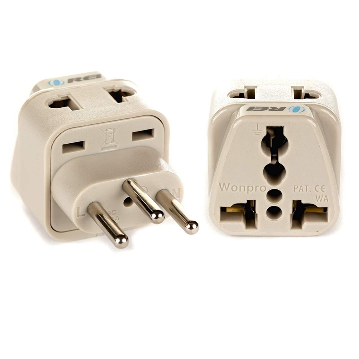 Orei Usa To Switzerland, Rwanda, Liechtenstein (Type J) Travel Adapter Plug   2 In 1   Ce Certified   Rohs Compliant   2 Pack  
