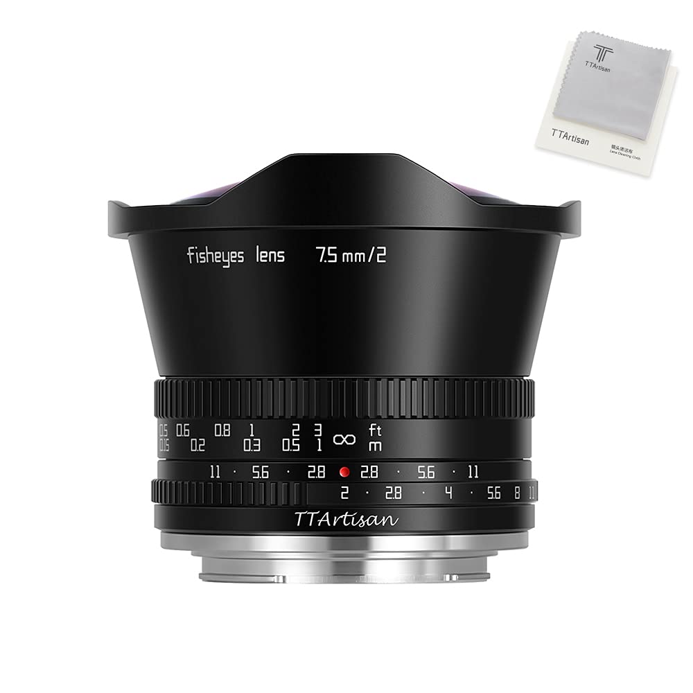 Ttartisan Aps C 7.5Mm F2.0 Fisheye Lens With 180� Angle Of View Half Frame For E Mount On Mirrorless Camera Compatible With A5000?A5100?A6000?A6100?A6300?A6400?A6500?A6600?Nex 3?Nex 3N