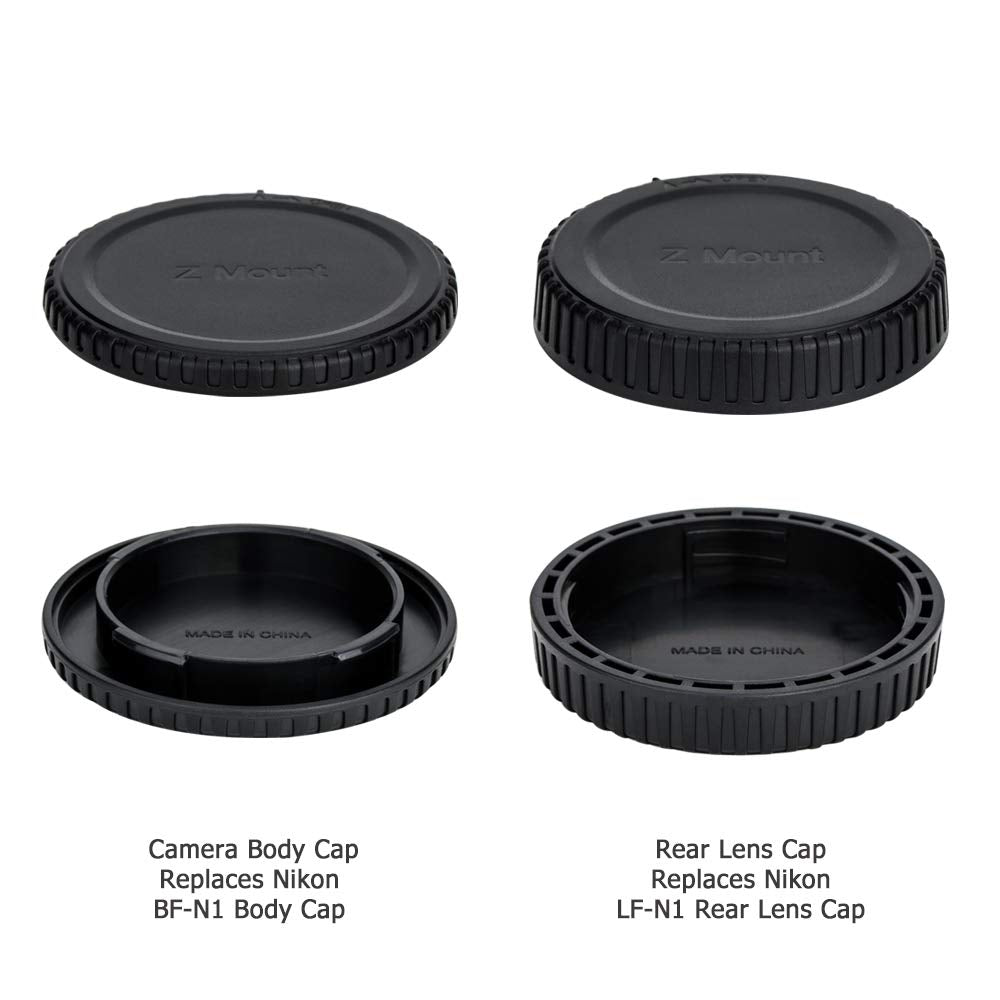 2 Pack Z Mount Body Cap Cover & Rear Lens Cap For Nikon Z8 Z9 Z7 Z7Ii Z6 Z6Ii Z6Iii Z5 Z50 Z30 Zf Z Fc Zfc Mirrorless Camera And