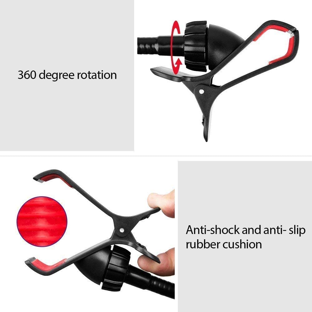 Hosann Century Gooseneck Lazy Cell Phone Holder, Universal Desktop Iron Metal Mobile Phone Holder With Adjustable Gooseneck Arm,