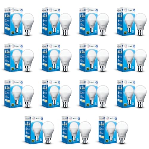 Wipro Tejas 12W Led Bulb For Home & Office |B22 Led Bulb Base |Cool Day White Light (6500K) |4Kv Surge Protection |High Voltage