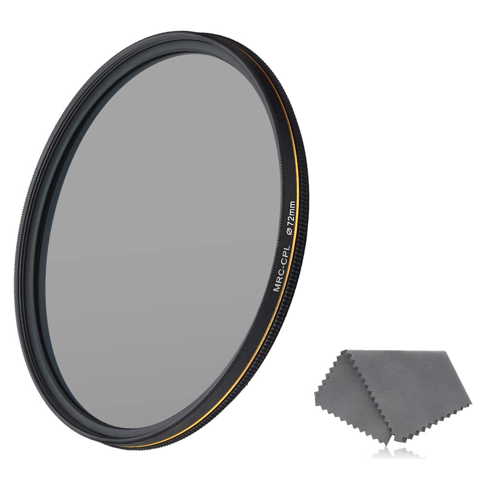 Lenskins 72Mm Cpl Circular Polarizing Filter, 30 Layer Multi Resistant Nano Coated Polarizer Filter With Hd Optics Glass, Ultra