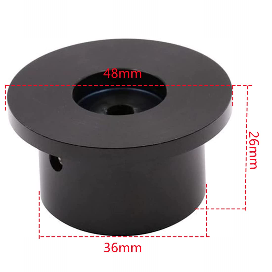 Szliyands 1.89'' X 1.02'' All Aluminum Knob Volume Potentiometer Knob Bile Amplifier Audio Potentiometer Knob Cap (Black)