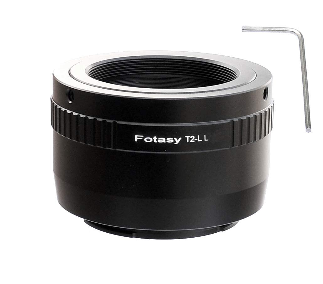 Fotasy Adjustable T Mount Lens to L Mount Adapter, T Mount L Mount Adapter, T2 Telescope Lens Adapter, Compatible with Panasonic