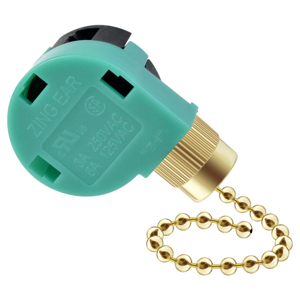 Topbuti 3 Pack Ceiling Fan Switch 3 Speed 4 Wire Zing Ear Ze 268S6 Fan Pull Chain Switch Replacement Speed Control Switch For Ce