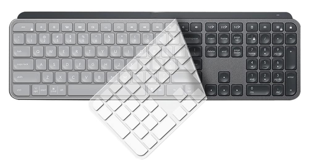Dust Proof Silicone Keyboard Skin Cover Compatible For Logitech Craft Advanced Wireless Keyboard & Logitech Mx Keys Advanced Wir