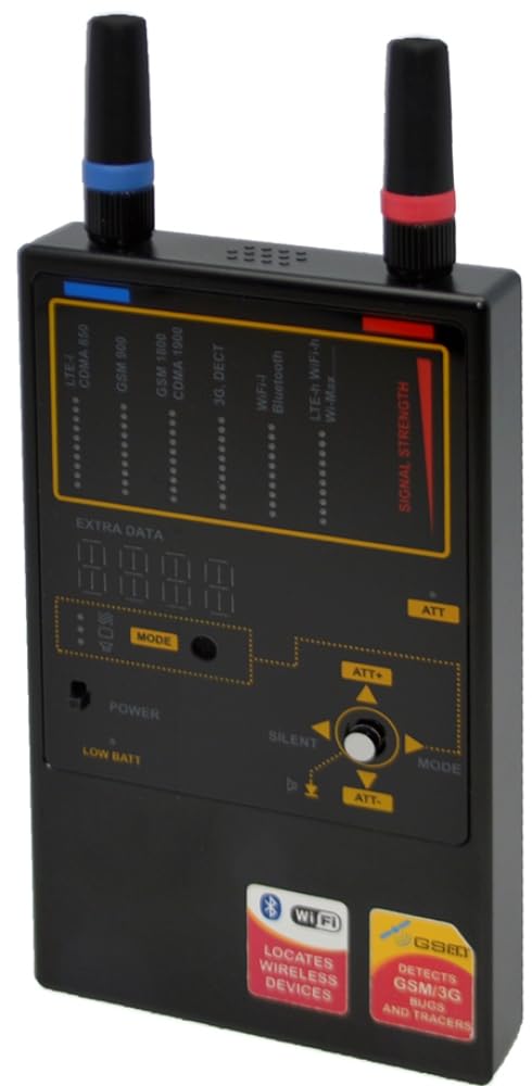 Defcon Iprotect By Discoverit Dd1207 Multi Channel Signal Detector For Digital Wireless Protocols, Black