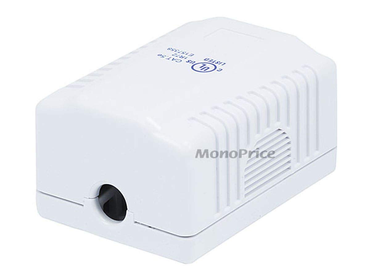 Monoprice Surface Mount Box Cat5E Single (107090), White