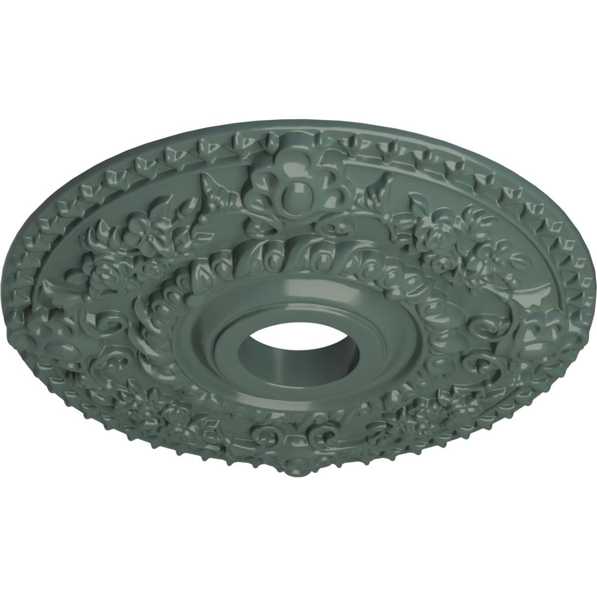 Ekena Millwork Cm18Rocbf Rose Ceiling Medallion, Cloud Burst