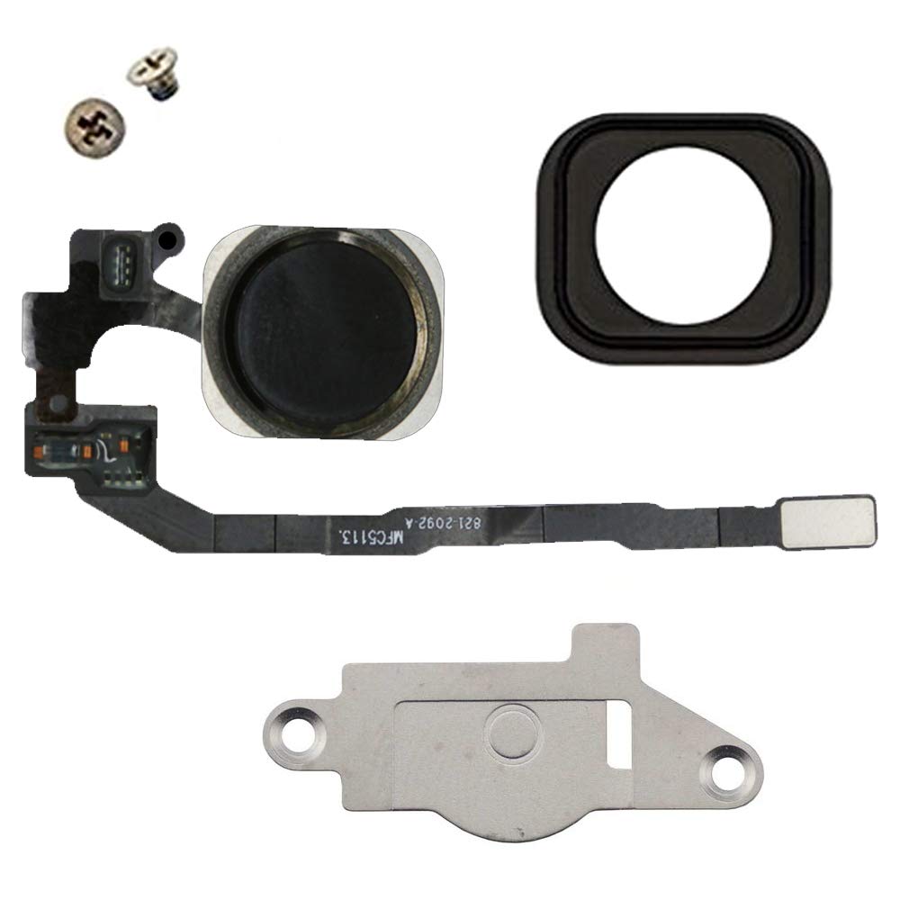 Mmobiel Home Button Compatible With Iphone 5S 2013   Flex Cable Connector   Replacement   Incl. Screwdrivers   Black