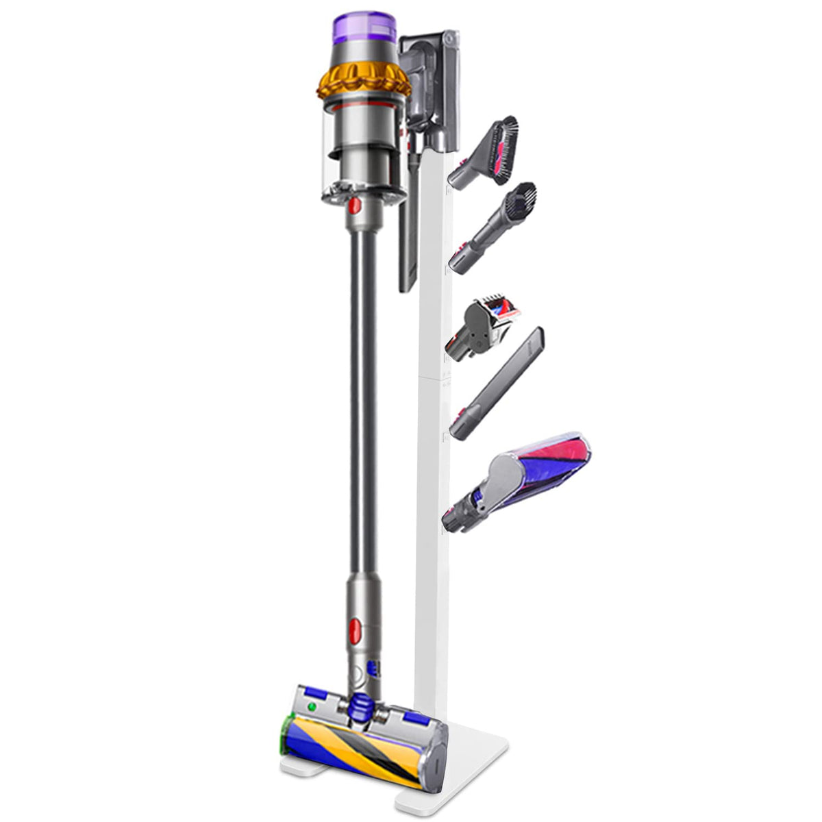 Xigoo Storage Stand Docking Station Holder Compatible With V15 Detect V11 V10 V8 V7 V6 Cordless Vacuum Cleaners, Stable Metal Or