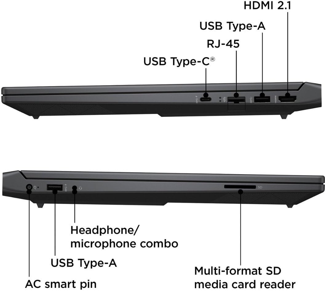 Hp Victus Gaming Laptop, 15.6'' Fhd 144Hz Display, Amd Ryzen 5 7535Hs, 32Gb Ddr5 Ram, 1Tb Nvme Ssd, Nvidia Geforce Rtx 2050, Bac