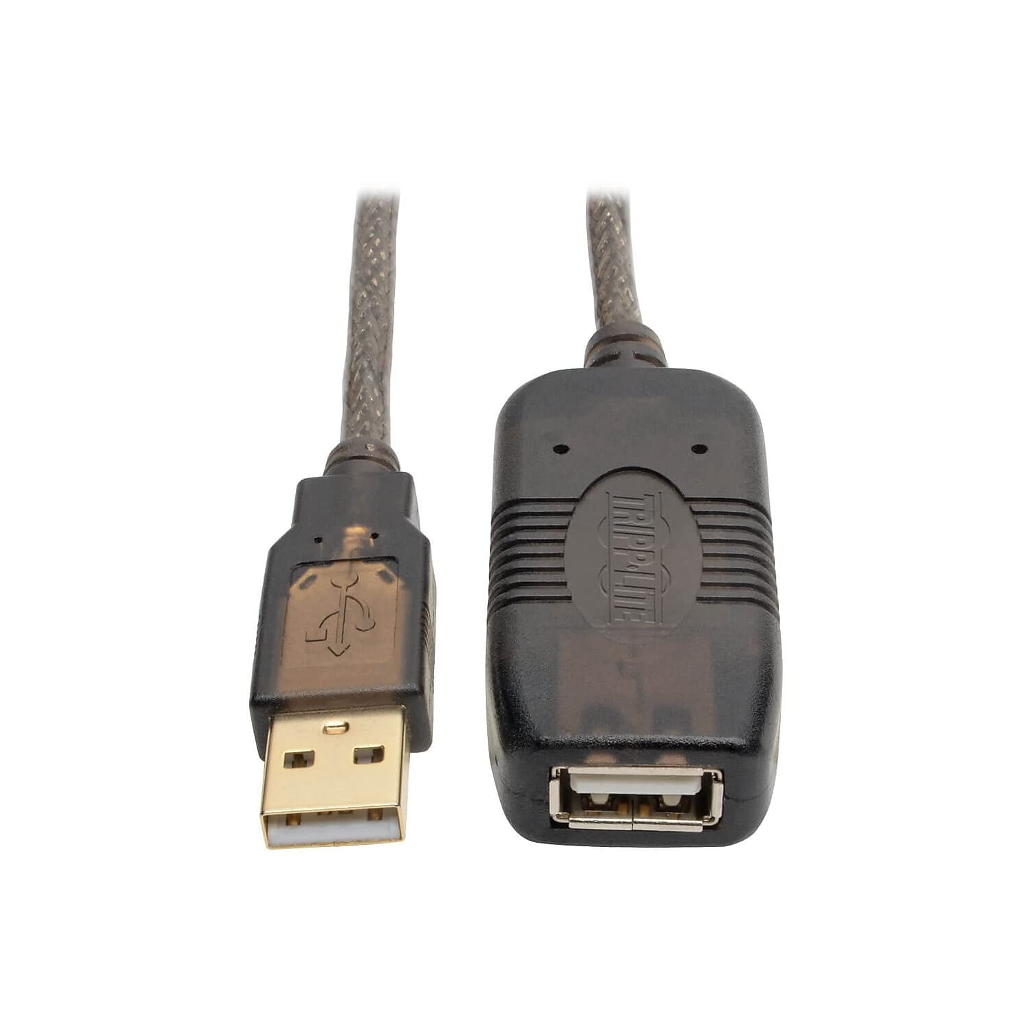 Tripp Lite Active Usb 2.0 Extension Cable Usb A M/F 25Ft 25' 7.6M (U026 025), Black