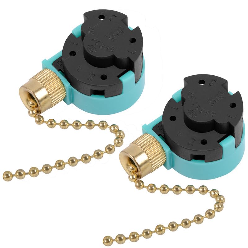 Ceiling Fan Switch, Ze-268S6 3 Speed 4 Wire Pull Chain Switch Control Switch Compatible With Hunter Ceiling Fans, Wall Lamps, Ca