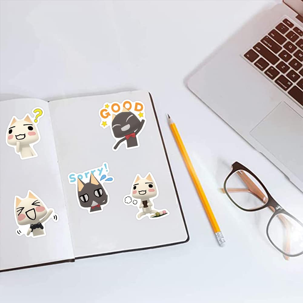 50Pcs Inoue Toro Stickers Cute Cartoon Cats Stickers For Kids Water Botle,Funny Meme Cool Game Stickers Vinyl Waterproof Decals