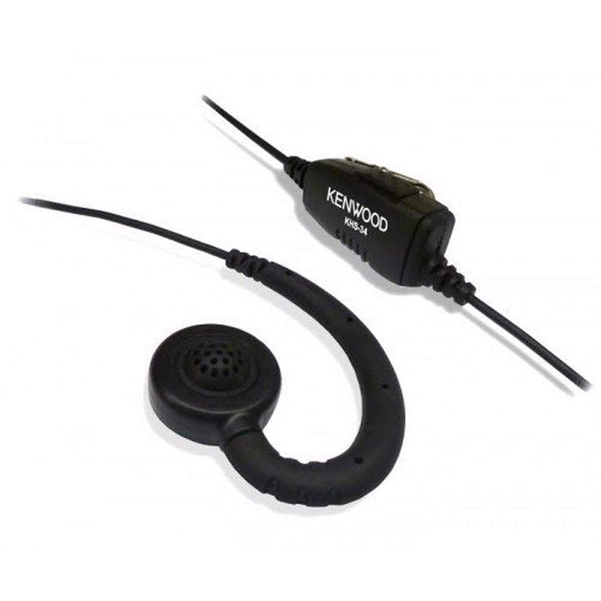 Kenwood Khs 34 Walkie Talkie Earpiece With Mic, C Ring Ear Piece For Walkie Talkie, In Line Ptt Switch, Compatible With Protalk 