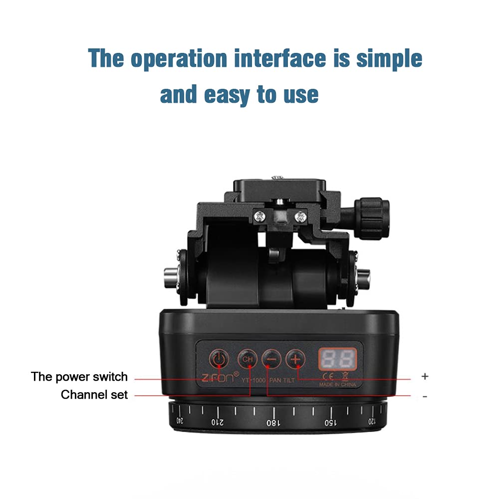Mcoplus Yt-1000 Remote Control Pan Tilt Head, Automatic Motorized Rotating Panoramic Head For Smartphones/Dslr Cameras/Action Ca
