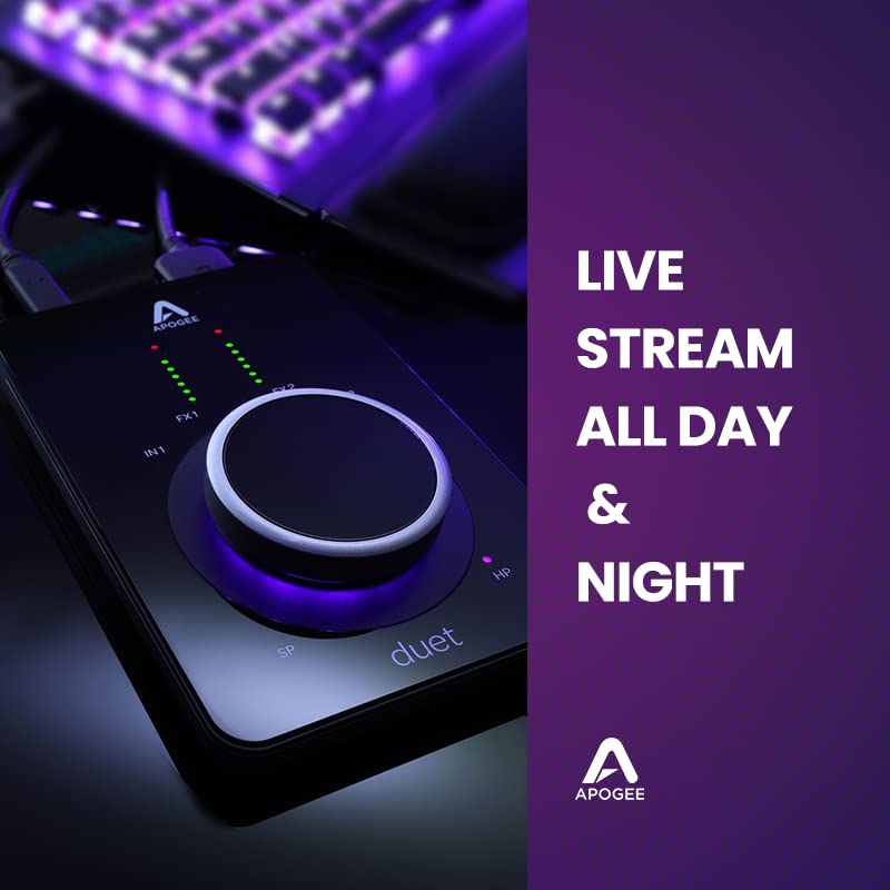 Apogee Duet 3-2 Channel Usb Audio Interface For Recording Mics, Guitars, Keyboards On Mac And Pc - Great For Recording, Streamin