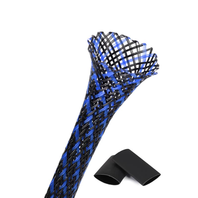 25ft - 1/8 Inch Cable Management Sleeve Protector,Wire Loom PET Expandable Wire Sleeving for Office TV Computer Home Theater Eng