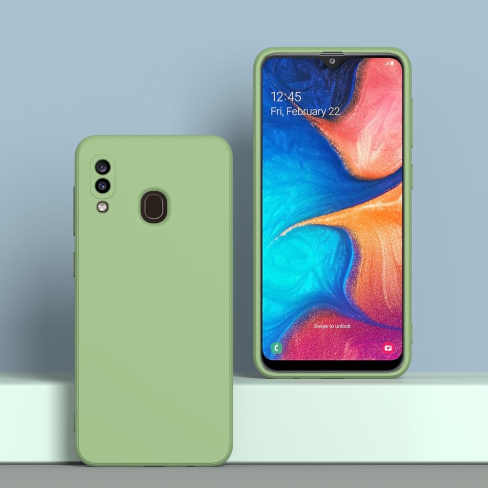 Wogroo For Samsung Galaxy A20 Case Green, A30 Case Scratch Resistant With Soft Touch, Slim Thin Phone Cover For Samsung Galaxy A