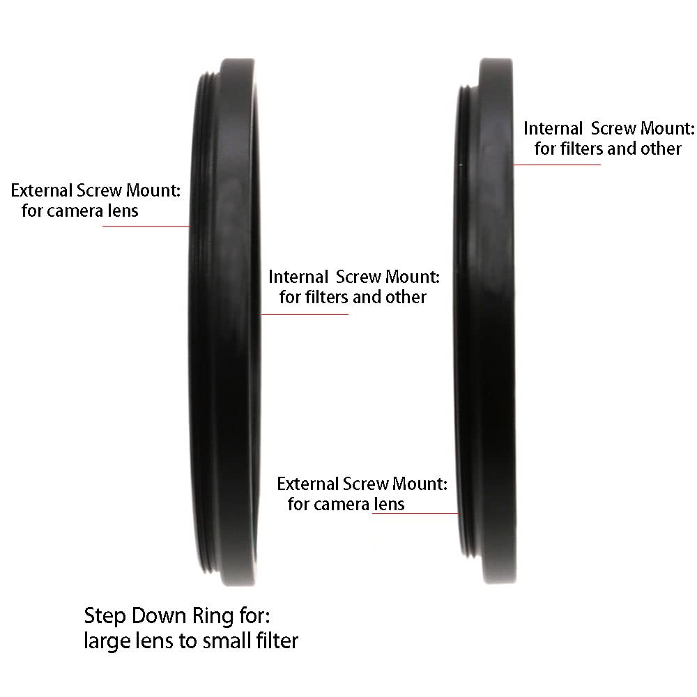 95 To 86Mm Metal Step Rings/ 95Mm To 86Mm Step Down Ring Filter Ring Adapter For 95Mm Camera Lens & 86Mm Uv Cpl Nd Filters Hoods