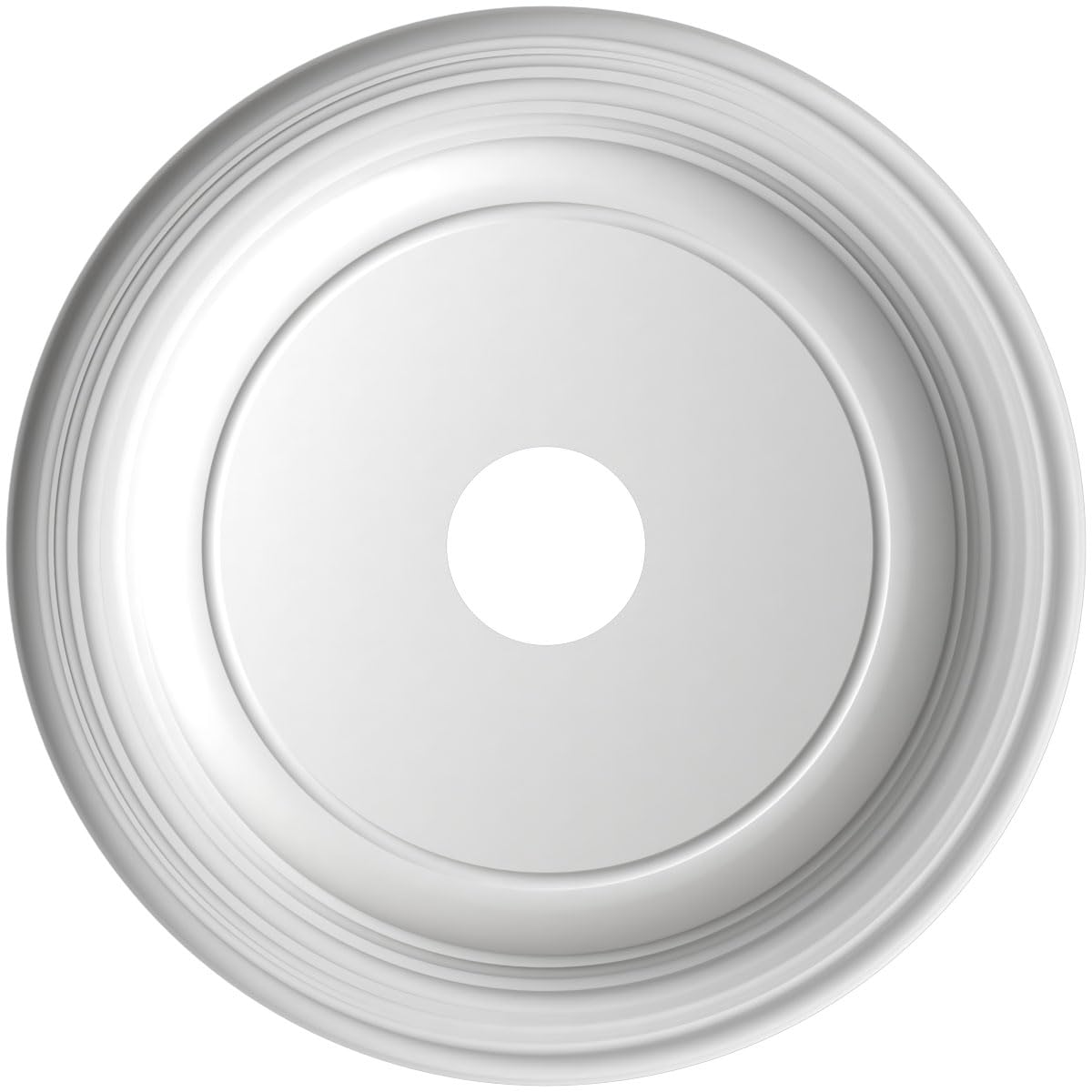 Ekena Millwork 19Od X 3 1/2Id X 1 1/2P Traditional Thermoformed Pvc Ceiling Medallion (Fits Canopies Up To 11 1/2), Ultracover S