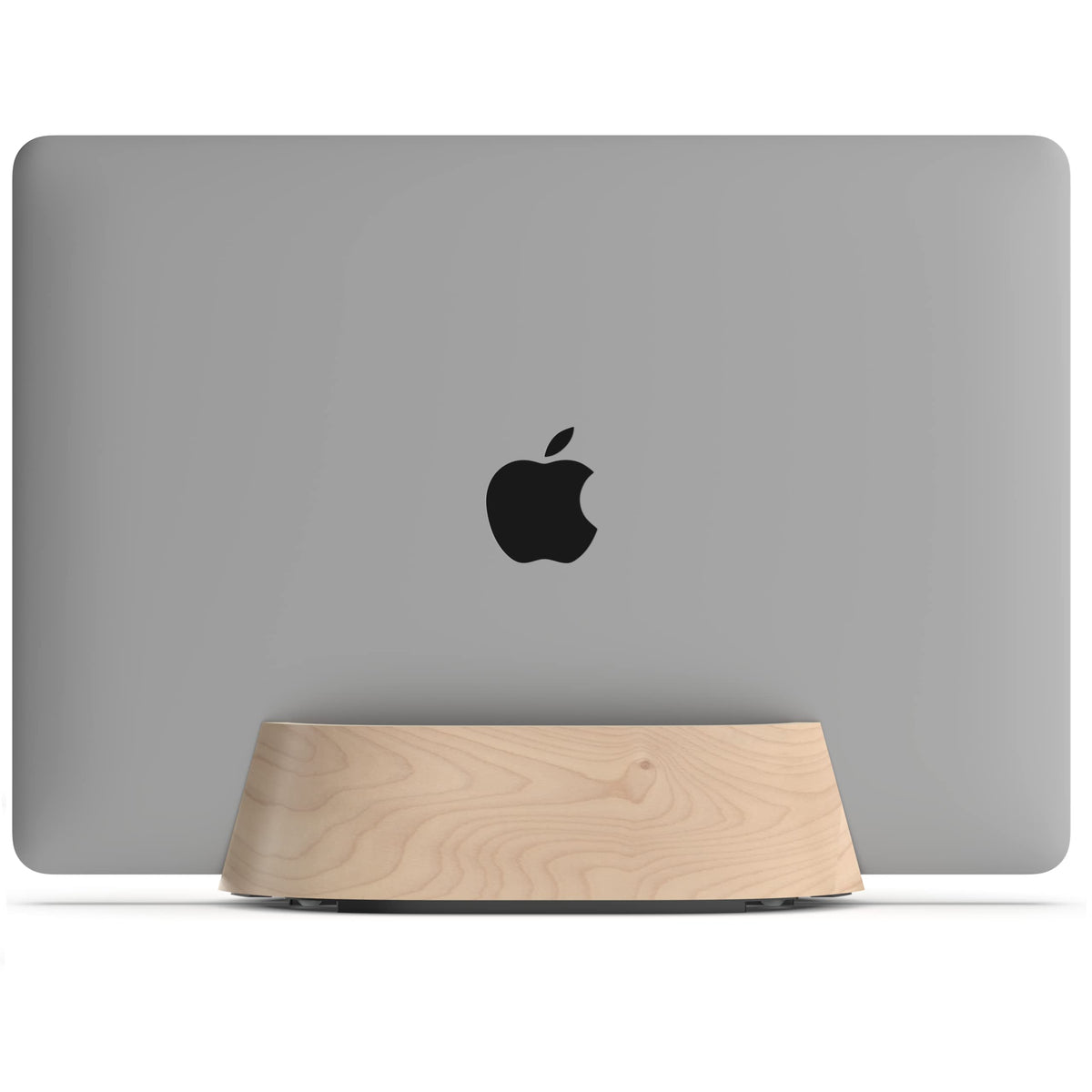 Humancentric Laptop Holder Vertical Laptop Stand   Adjustable Holder And Dock, Laptop Vertical Stand Fits Macbook Pro And Other Laptops .5' To 1.5', Upright Laptop Holder For Desk, Maple Wood