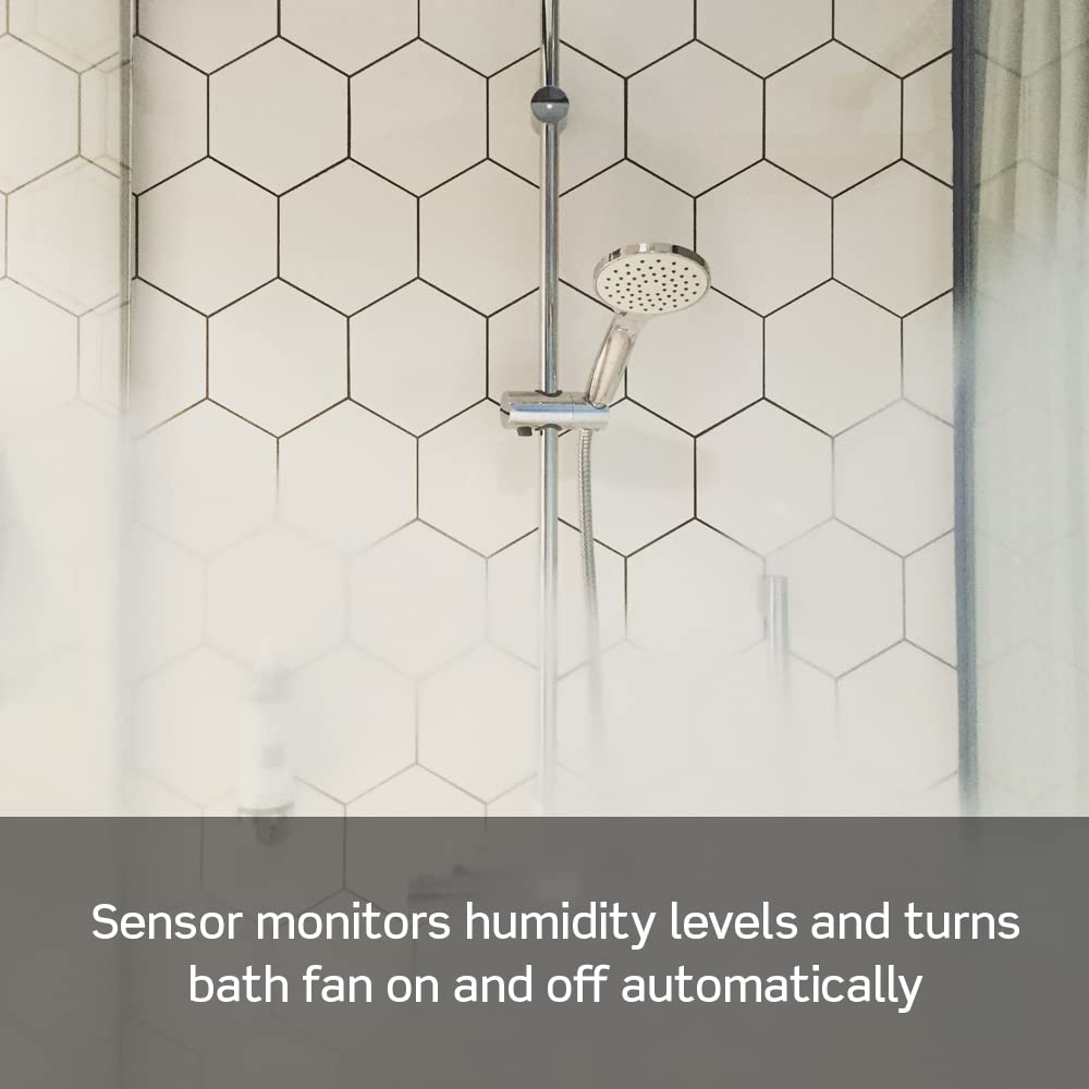 Leviton Dhs05 1Lw Humidity Sensor Switch For Bathroom Exhaust Fan, Automate Ventilation, Air Circulation, Moisture Control,  Hp,