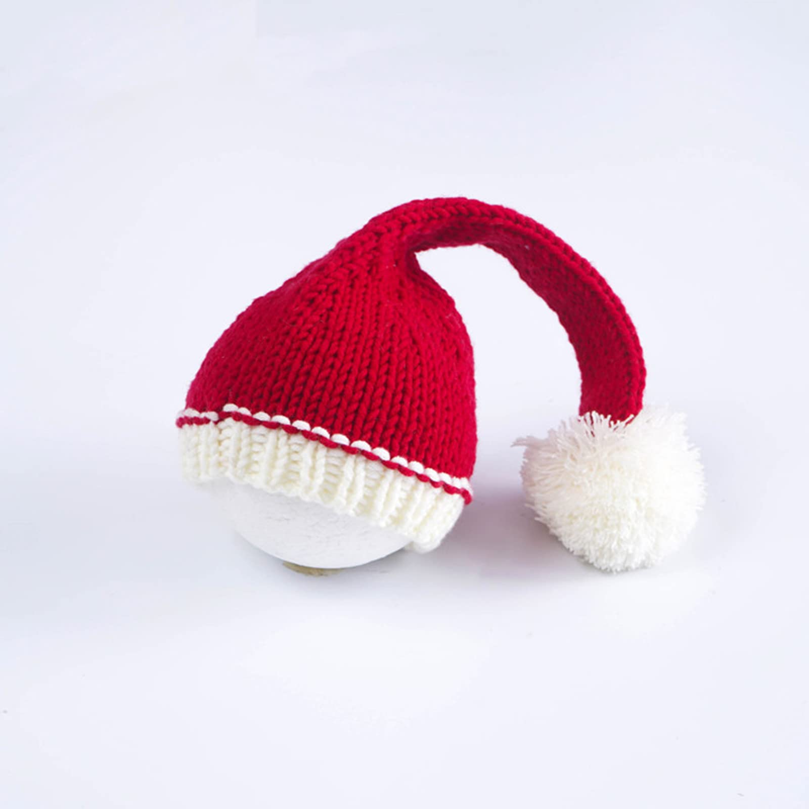 Vemonllas Christmas Newborn Photography Props Baby Photo Props Christmas Outfit Long Hat Newborn Photoshoot Xmas Santa Claus Red