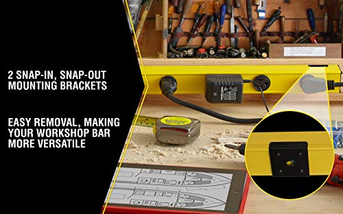 Yellow Jacket 5153 All Metal 3 Workshop Bar With 9 Outlets And 5 Yellow Cord