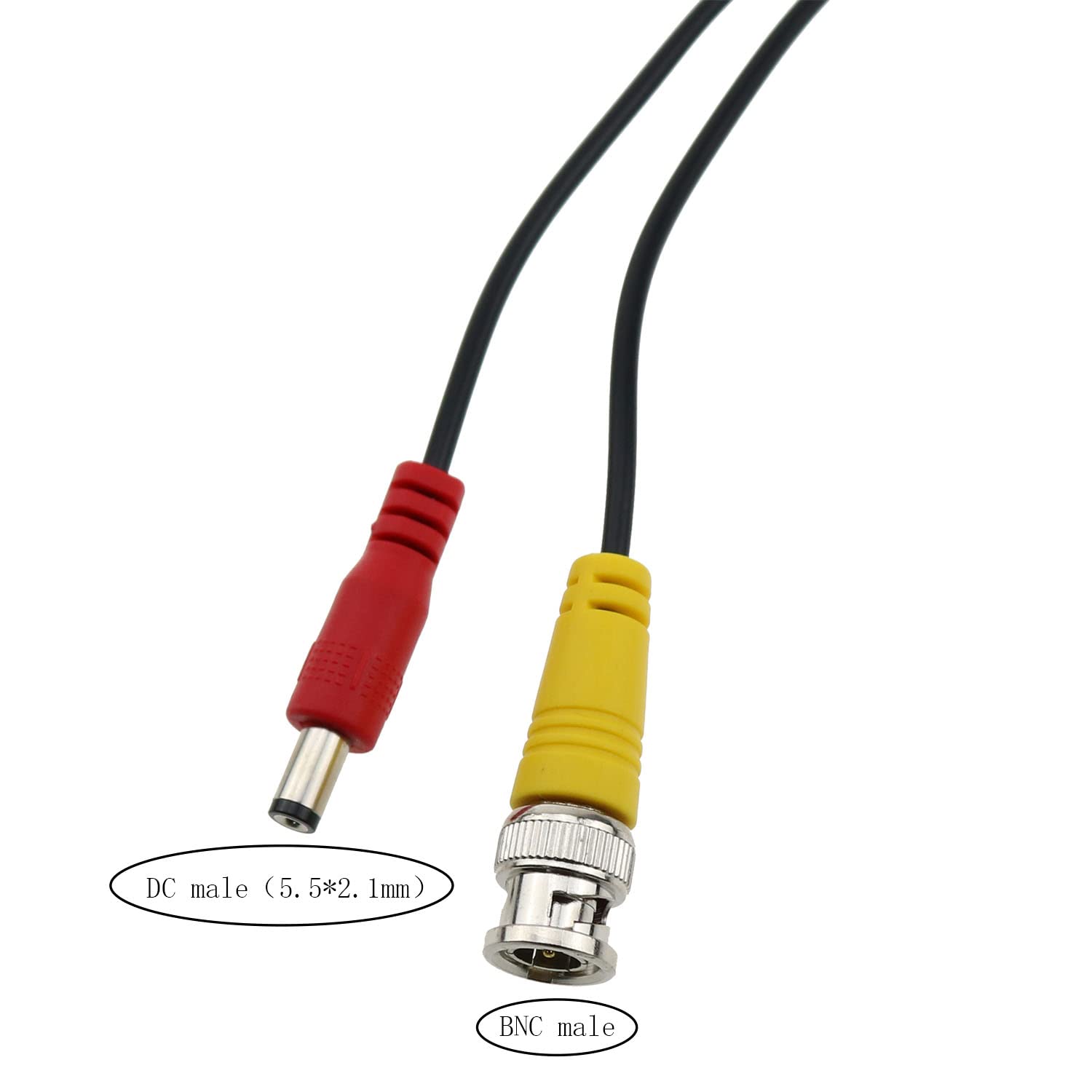 Zzhxsm M12 Connector To Bnc+Dc Adapter M12 4P Female To Male Bnc And Dc Extension Cable Aviation Plug For Cctv Camera Security D