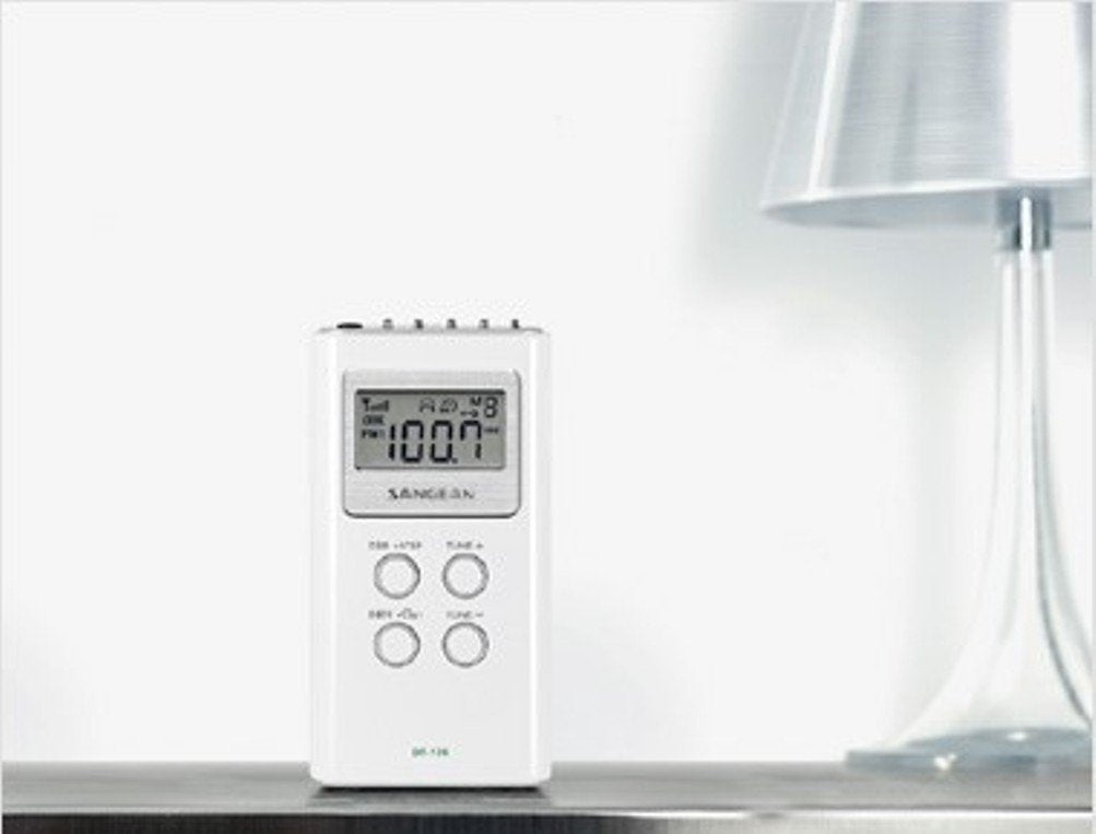 Sangean Dt 120 Am/Fm Stereo Pll Synthesized Pocket Receiver, White
