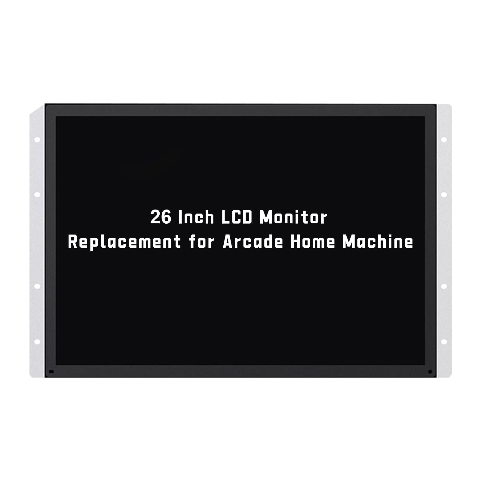 Unico 26 Inch Arcade Monitor, 4:3 Ratio Lcd Gaming Monitor For Hdmi/Vga/Cga/Ega Arcade Machine, Easy Install Monitor Arcade Acce